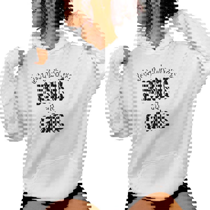 Just A Girl Who Loves Jesus And Cats Christian Women Hoodie