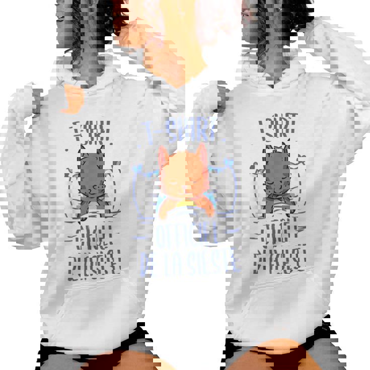 Officiel De La Sieste Humour Chat Drole Fille Sweat à capuche femme