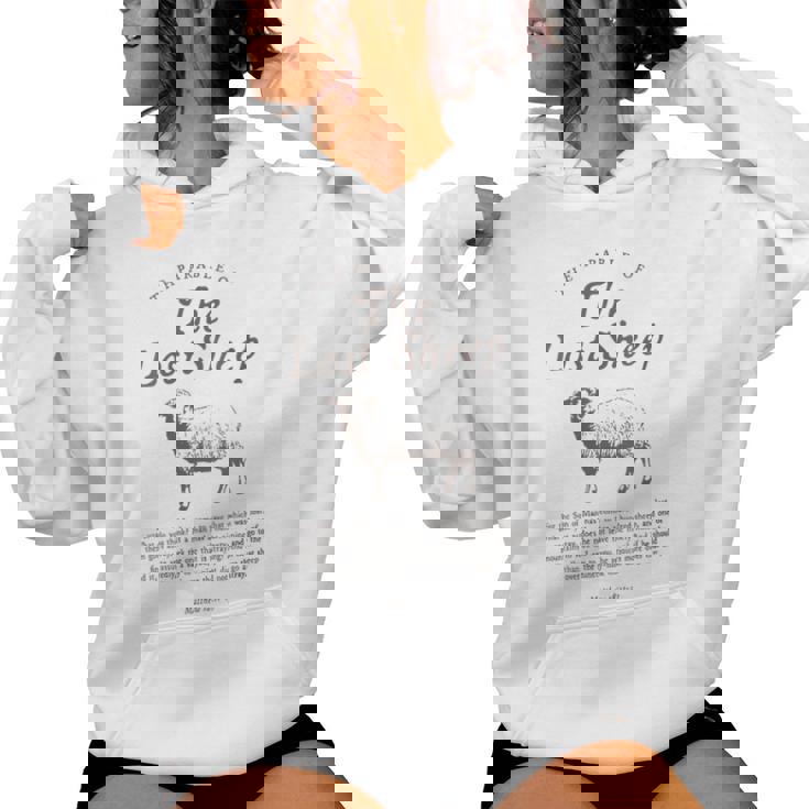 Parable Of The Lost Sheep Bible Verse Faith Based Worship Women's Hoodie