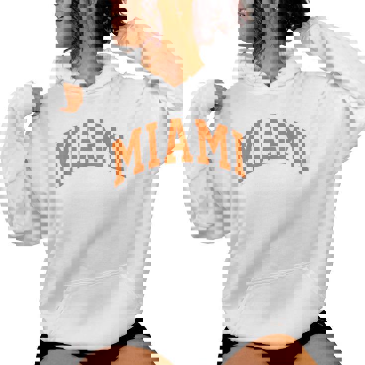 Retro Miami Miami Vintage Classic Orange Green Fl Women Hoodie