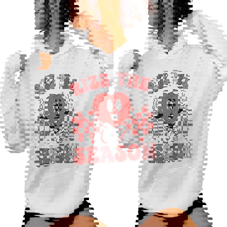 Rizz The Season Valentine Groovy Valentine Rizzler Women Hoodie