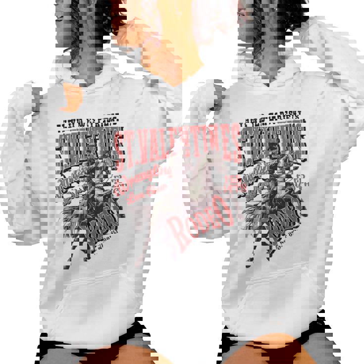 St Valentine’S Wild West Rodeo Vintage Western Horse Women Hoodie