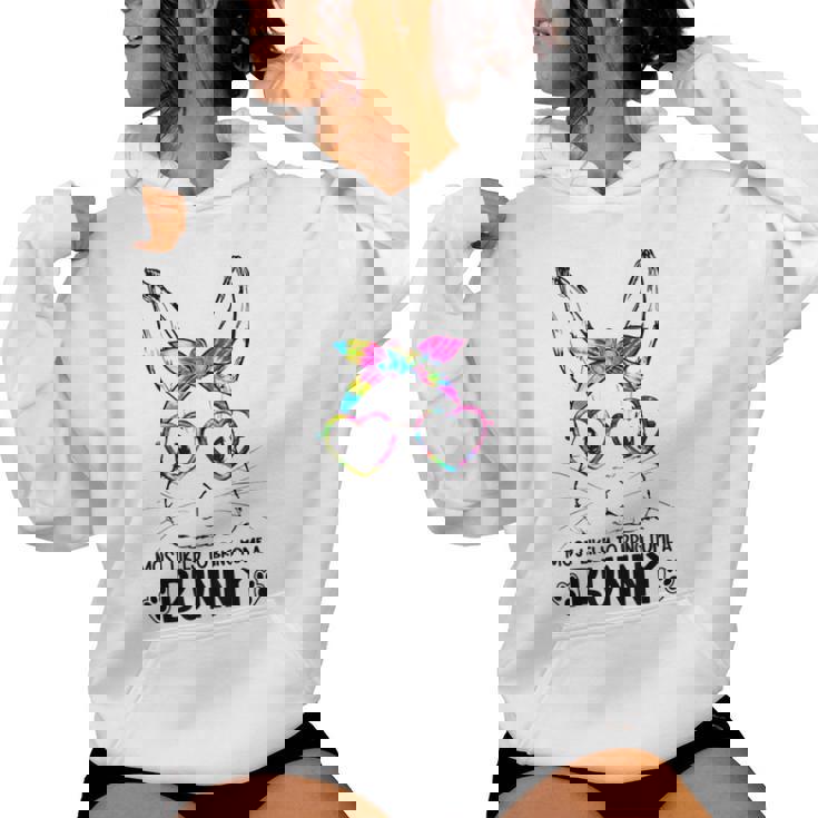 Tie-Dye Bunny Face Girls Most Likely To Bring Home A Bunny Women Hoodie