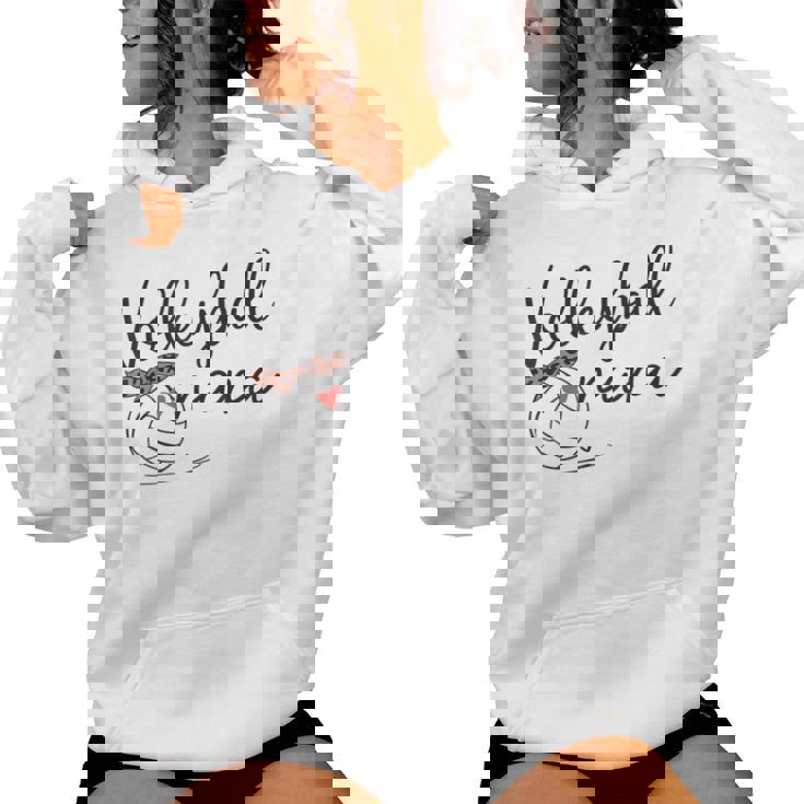 Volleyball Nana Leopard Mother's Day Women Hoodie