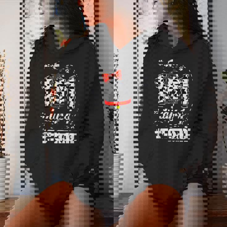 101 Days 1St Grade Dog 100 Days School 100Th Day Students Women Hoodie Gifts for Her