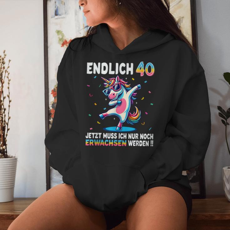 40Th Birthday Woman Man Party Outfit Unicorn Kapuzenpullover für Damen Geschenke für Sie