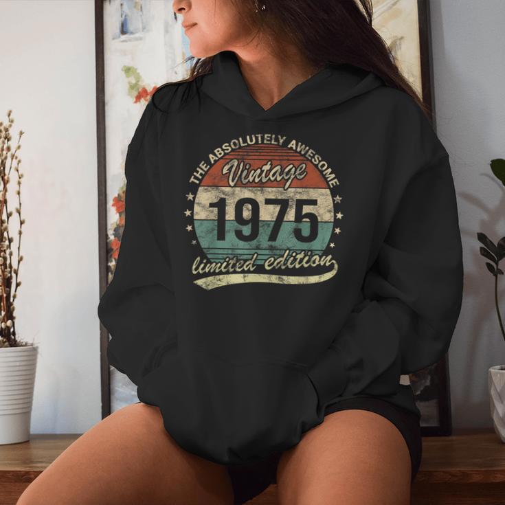 50Th Birthday Awesomeintageintage 1975 Man Or Woman Kapuzenpullover für Damen Geschenke für Sie