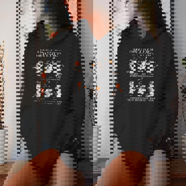 Amino Acid Cats Chemistry Cute Science Teacher Cat Lovers Women Hoodie Gifts for Her