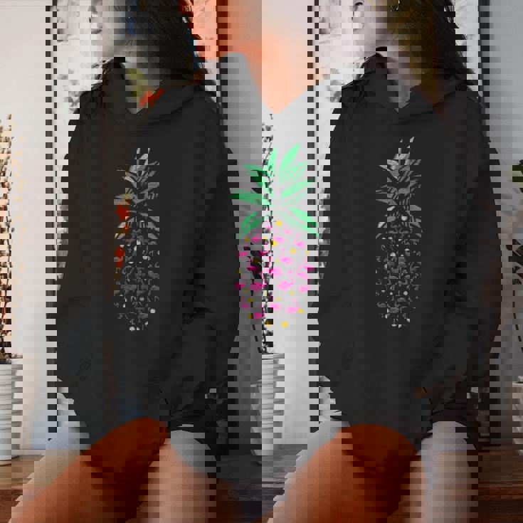 Ananas Buntes Flamingo Kapuzenpullover für Damen Geschenke für Sie