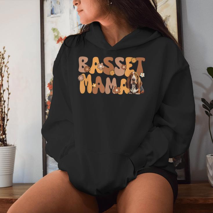 Basset Hound Groovy World's Best Basset Mama Kapuzenpullover für Damen Geschenke für Sie