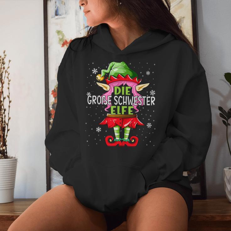 Big Sister Elf Christmas Family Christmas Kapuzenpullover für Damen Geschenke für Sie