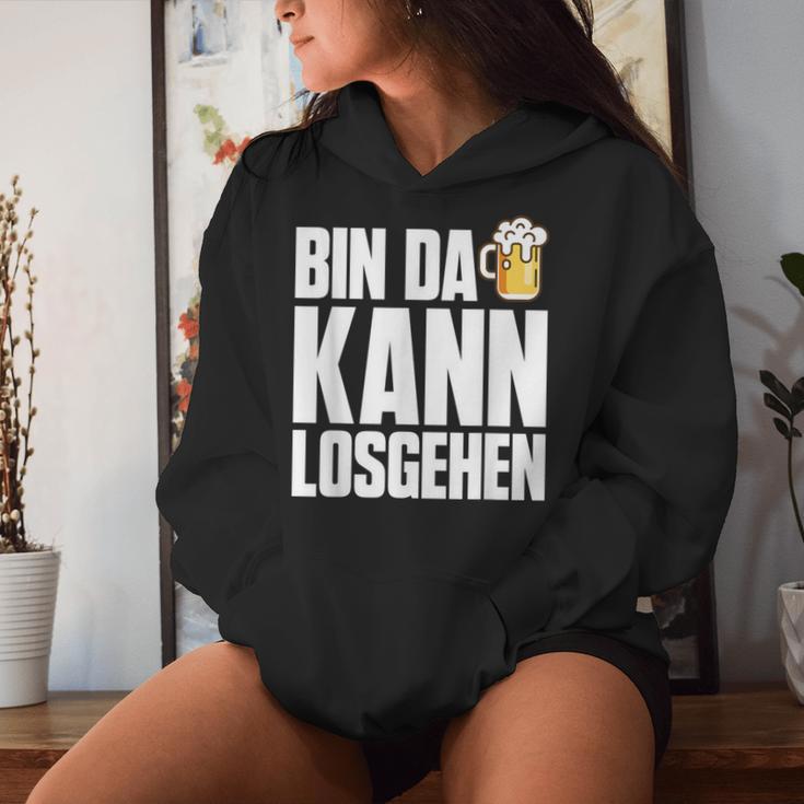 Bin Da Kann Losgehn Beer Saufen Party Alcohol Beer S Kapuzenpullover für Damen Geschenke für Sie