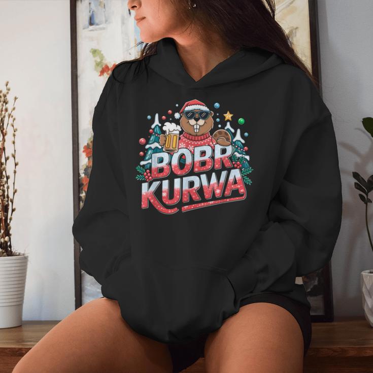 Bòbr Kurwa Bober X Xmas Weihnachtsbier Kurwa Bober Xmas Beer Kapuzenpullover für Damen Geschenke für Sie