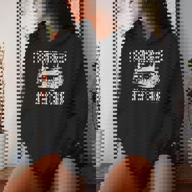 Cabin Mountain Life Nature Forêt Chasse Pêche Cadeau Sweat à capuche femme Cadeaux pour elle