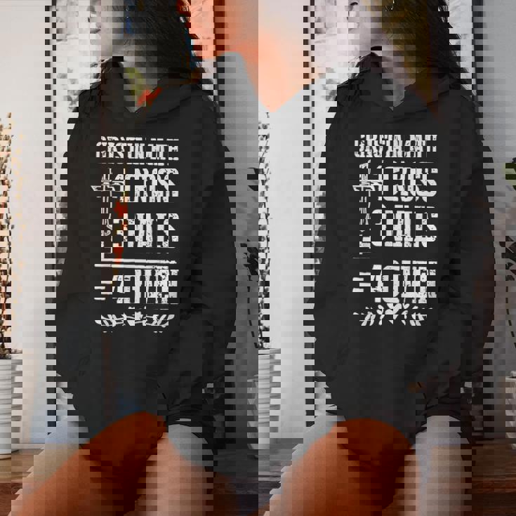 Christian Math 1 Cross 3 Nails 4 Given Women Hoodie Gifts for Her