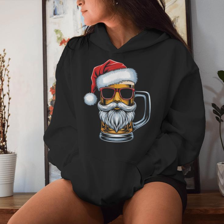 Cool Christmas Cool Santa Claus Beer Christmas Kapuzenpullover für Damen Geschenke für Sie