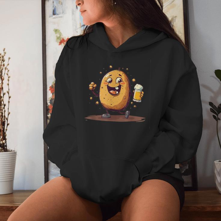 Cool Potato With Beer In Hand Costume Kapuzenpullover für Damen Geschenke für Sie