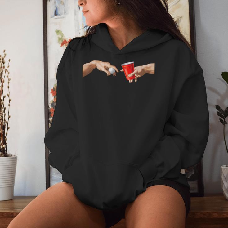 Creation Beer Pong X Adams God Beer Pong Party Holy Beer Kapuzenpullover für Damen Geschenke für Sie