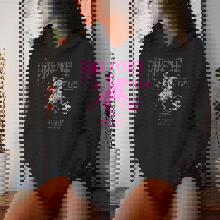 Cute Pink Girl Pony Club Women Hoodie Gifts for Her