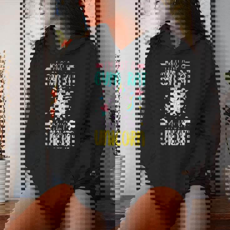 Cute Women's Gym Unicorn Rat Workout Cardio Fitness Sin Mangas Sudadera con capucha para mujer Regalos para ella