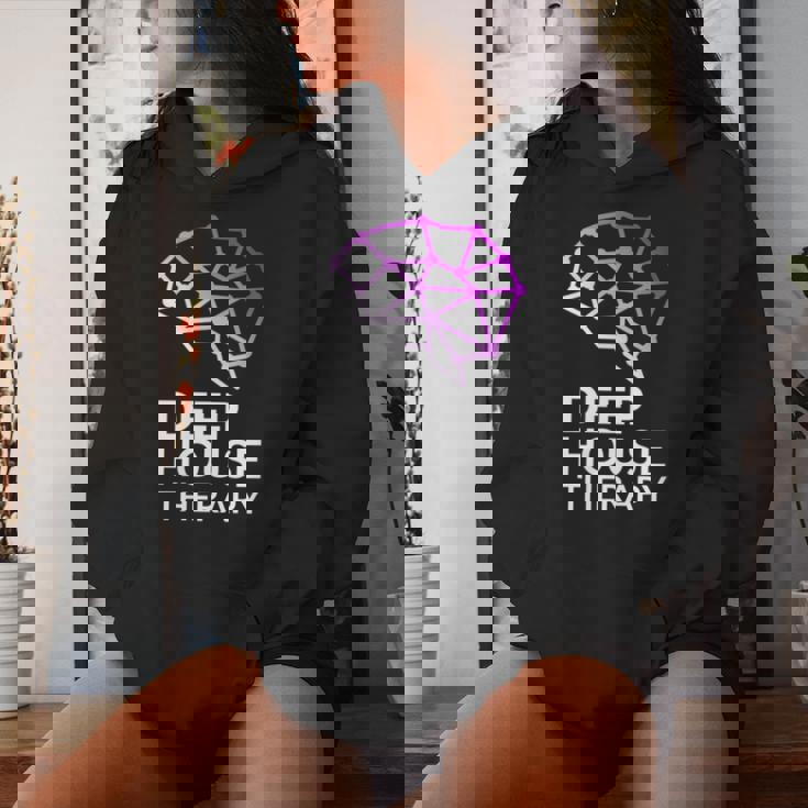Deep House Therapy House Musique House Tech House Dj Edm Sweat à capuche femme Cadeaux pour elle