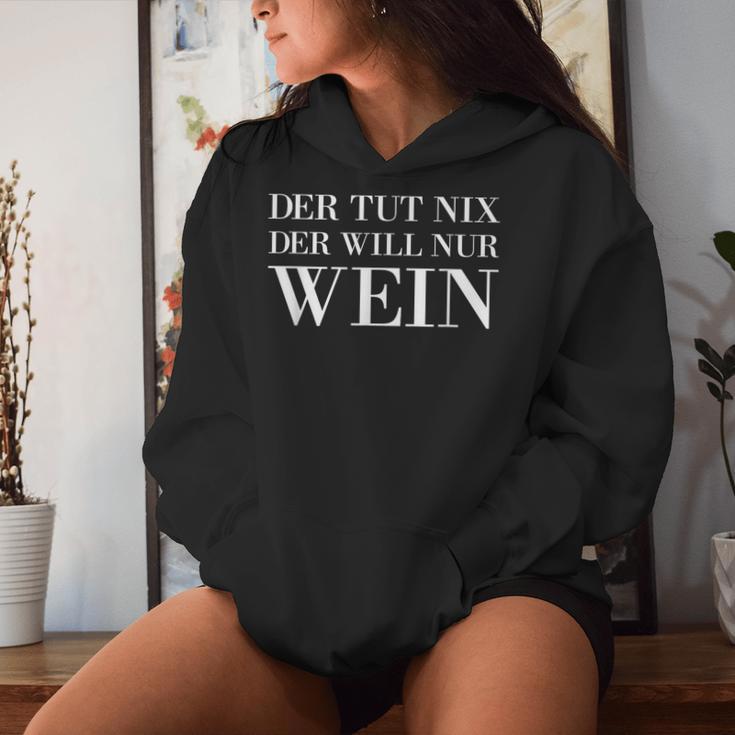 Der Tut Nix Der Will Nur Wein Wine Lovers Red Wine Kapuzenpullover für Damen Geschenke für Sie