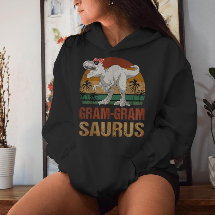 Dinosaur Gram-Gram Saurus Vintage Mother's Day Women Hoodie Gifts for Her