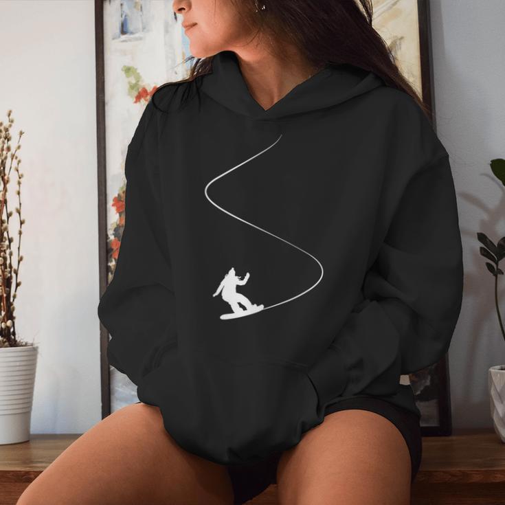 Drawn Simple Snowboard Girl Kapuzenpullover für Damen Geschenke für Sie