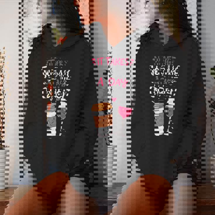 Embrace Your Love For Wine And Coffee Women Hoodie Gifts for Her