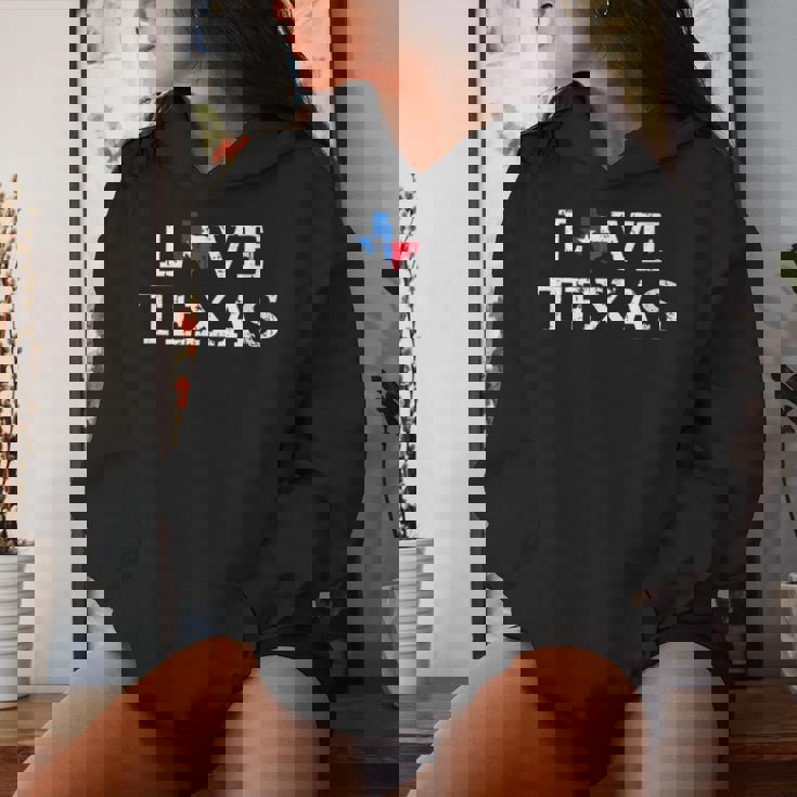 Êtements D'artintage Du Drapeau De L'état Du Texas En Détresse Love Texas Sweat à capuche femme Cadeaux pour elle