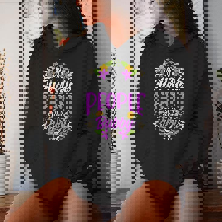 My Favorite People Call Me Bubby Floral Women Hoodie Gifts for Her