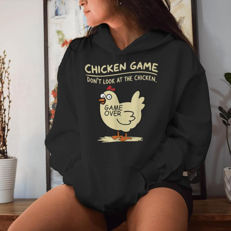 Chicken Game Don't Look At The Chicken Chicken Kapuzenpullover für Damen Geschenke für Sie