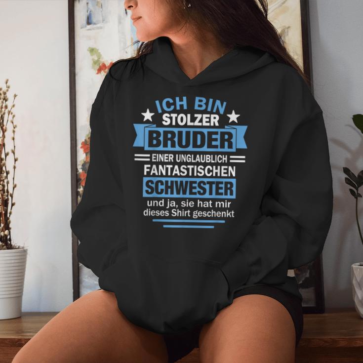 Ich Bin Stolzer Bruder Sister Kapuzenpullover für Damen Geschenke für Sie