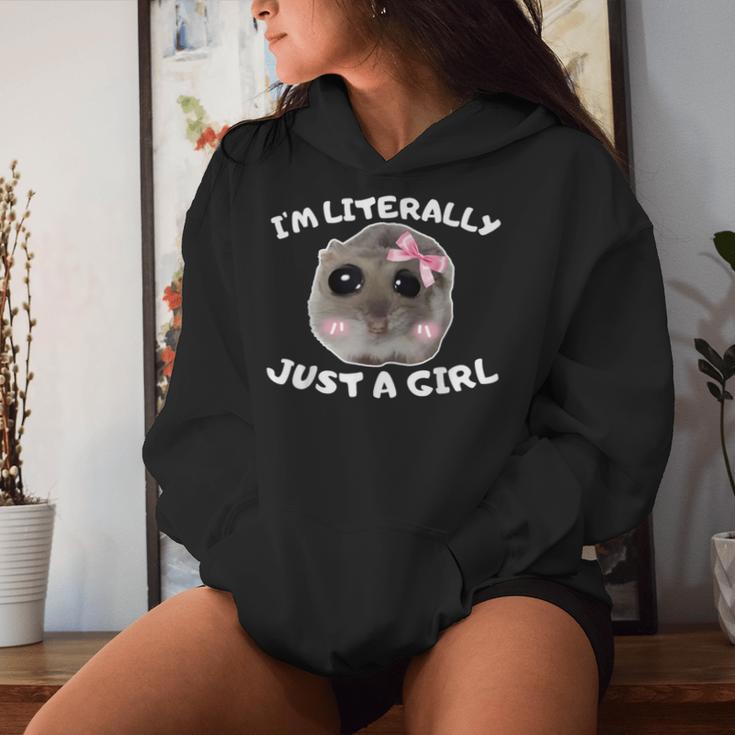 I'm Literally Just A Girl Sad Hamster Meme Kapuzenpullover für Damen Geschenke für Sie