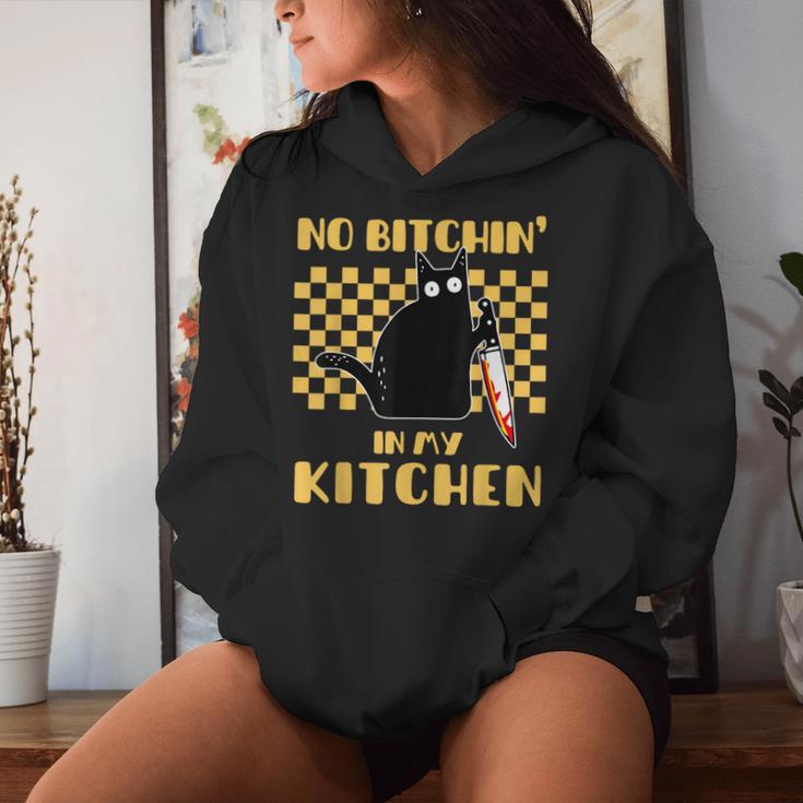 No In In My Kitchen Cooking Cat Sarcastic Cooking Kapuzenpullover für Damen Geschenke für Sie