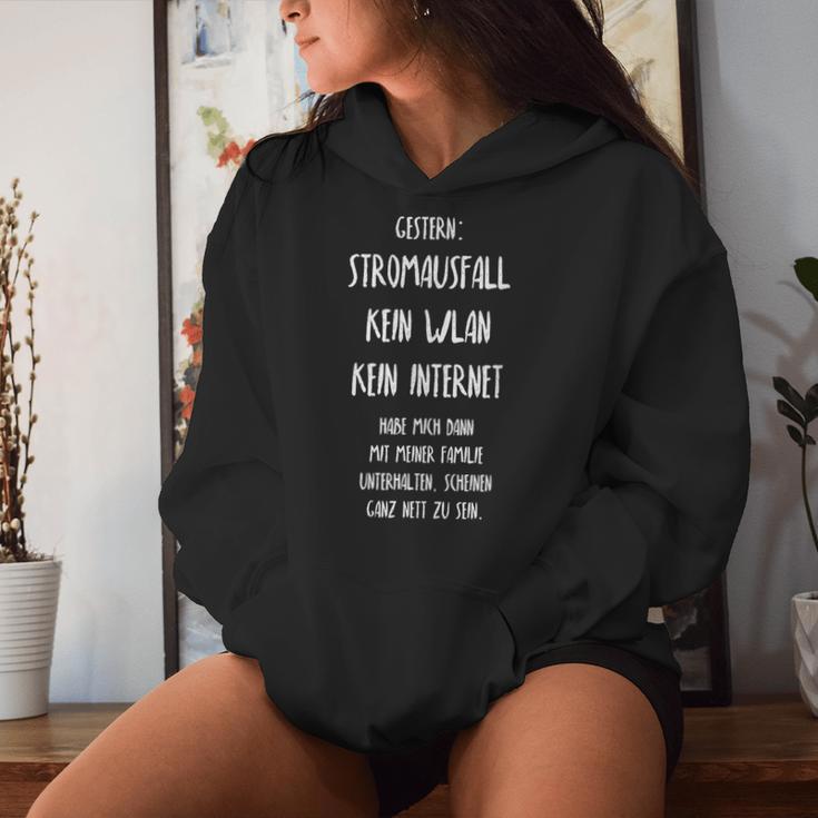 Gestern Stromausfall Kein Wlan Kein Internet Kapuzenpullover für Damen Geschenke für Sie