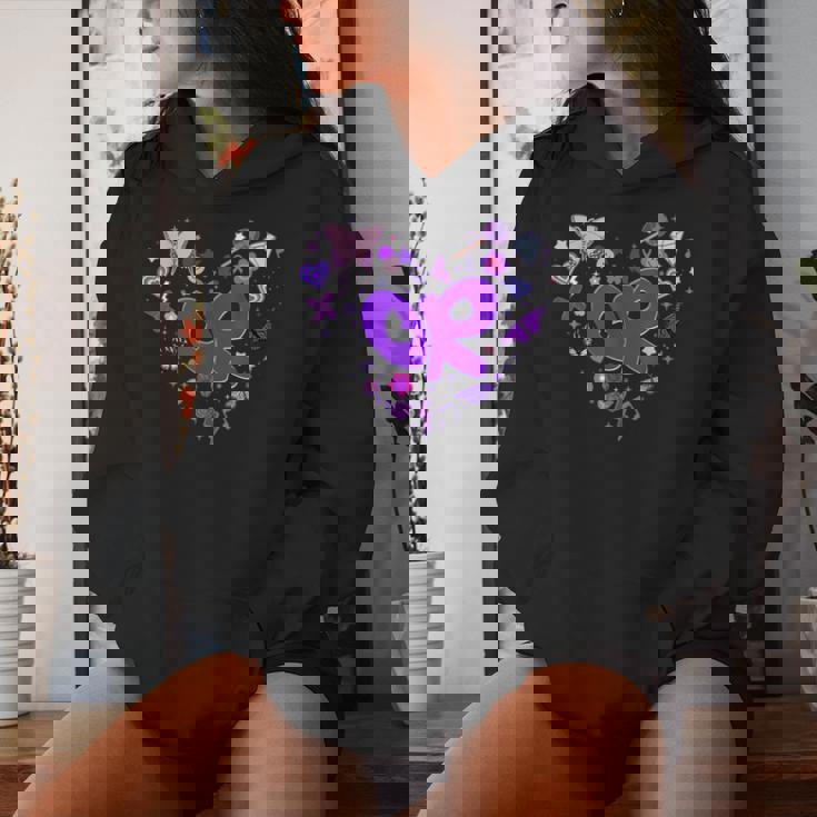 Girls Olivia First Name Personalized Groovy 80'S Heart Women Hoodie Gifts for Her