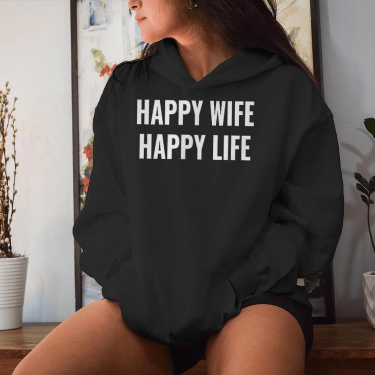 Happy Wife Happy Life Für Gute Ehemänner Kapuzenpullover für Damen Geschenke für Sie