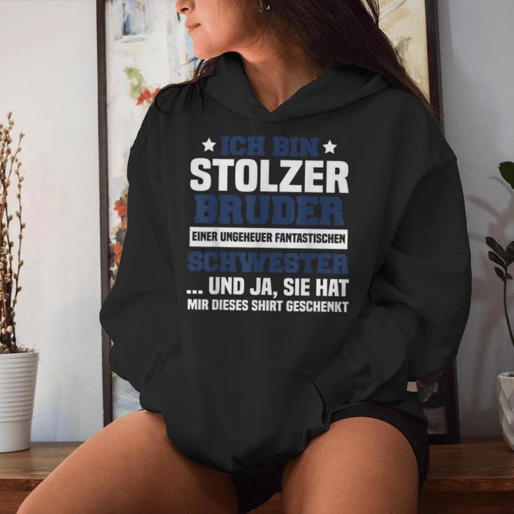 Ich Bin Stolzer Bruder Einer Fantastischen Schwester Kapuzenpullover für Damen Geschenke für Sie