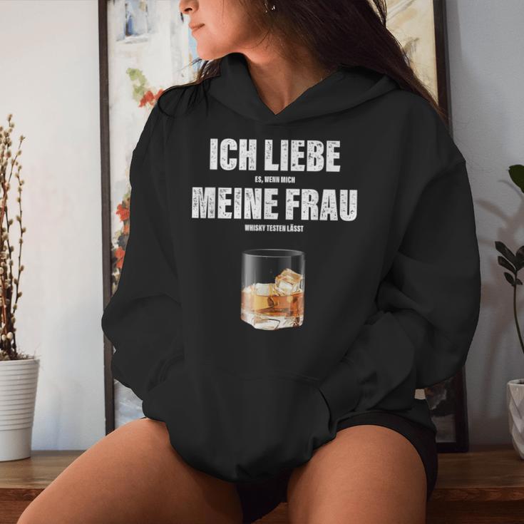 Ich Liebe Meine Wrau I Love My Woman Whisky Alcoholalent Kapuzenpullover für Damen Geschenke für Sie