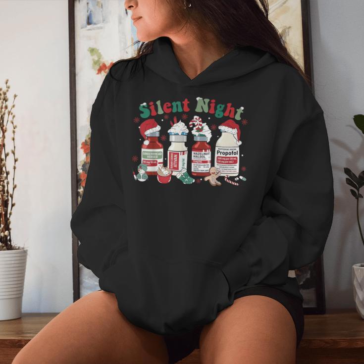 Icu Nurse Christmas Silent Night Kapuzenpullover für Damen Geschenke für Sie