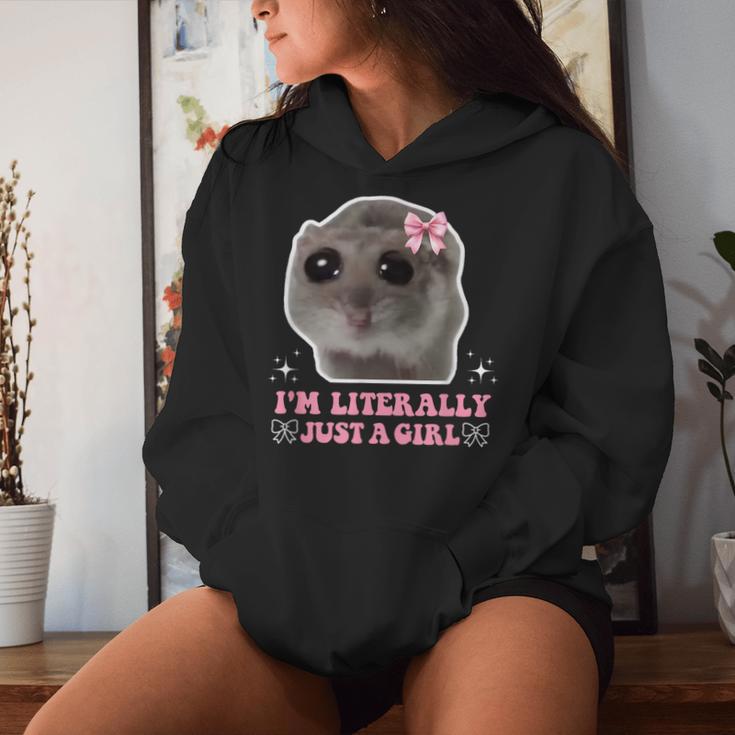 I'm Literally Just A Girl Sad Hamster Sad Hamster Meme Kapuzenpullover für Damen Geschenke für Sie