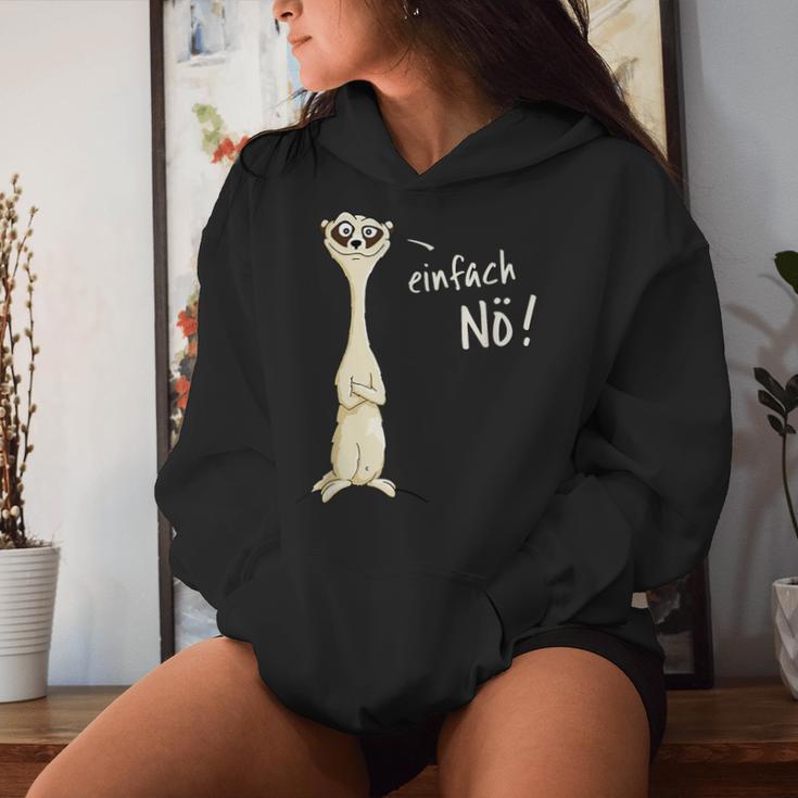 Ironically Sarcastic Cheeky Meerkat Gray Kapuzenpullover für Damen Geschenke für Sie