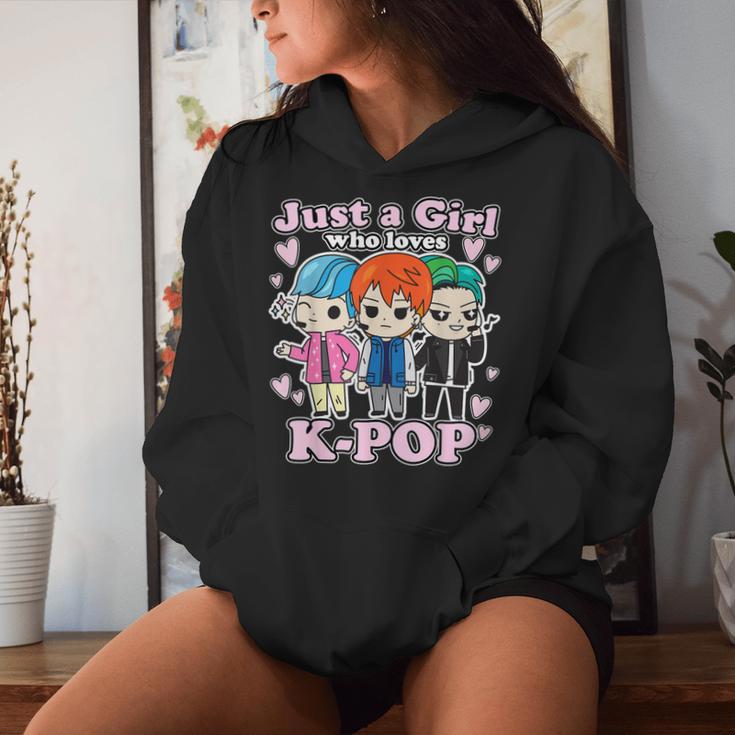 K-Pop Just A Girl Who Loves K-Pop Korean Pop Band Kapuzenpullover für Damen Geschenke für Sie