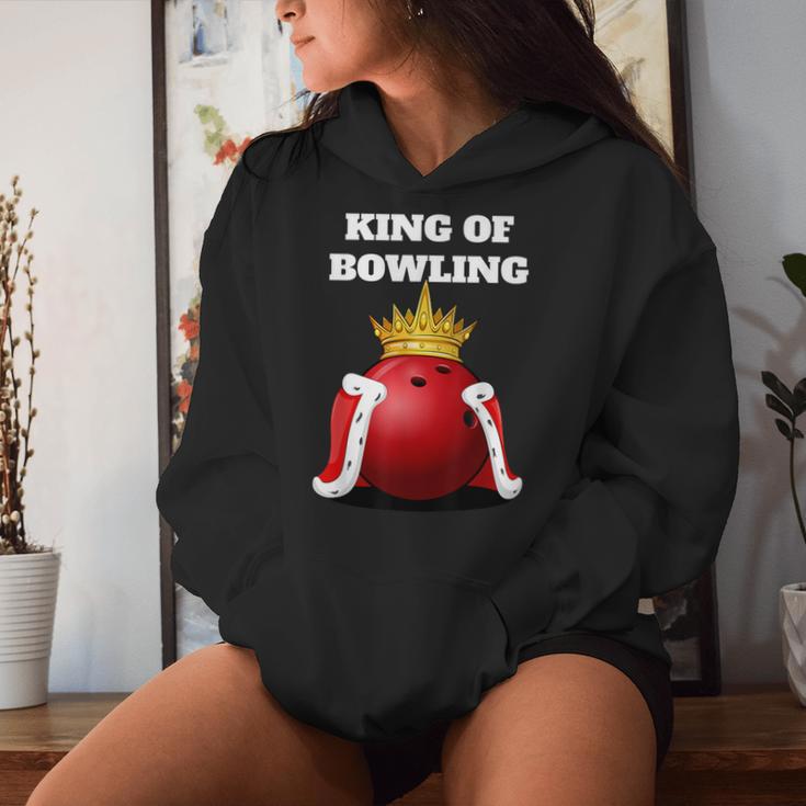 King Of Bowling Bowling Bowling Kapuzenpullover für Damen Geschenke für Sie