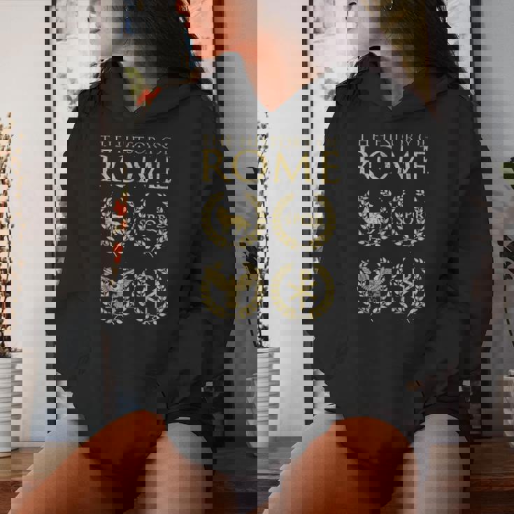 La Historia De Roma Sudadera con capucha para mujer Regalos para ella