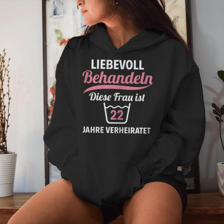 Ladies 22 Years Married Woman Bronze Wedding Anniversary 22Nd Wedding Anniversary Kapuzenpullover für Damen Geschenke für Sie