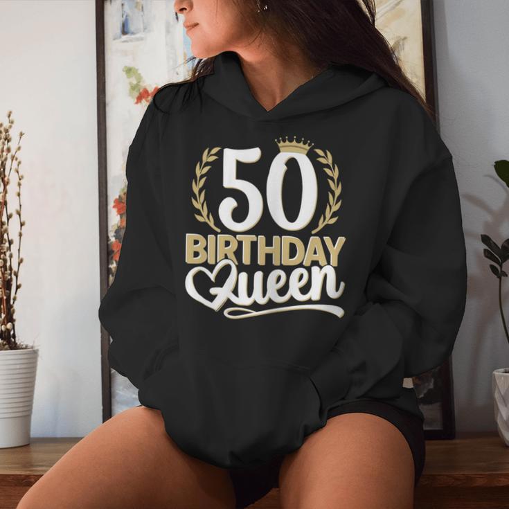 Ladies 50Th Birthday Woman 50S Birthday Birthday Queen 50 Kapuzenpullover für Damen Geschenke für Sie