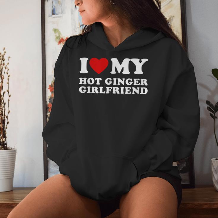 I Love My Hot Ginger Girlfriend Kapuzenpullover für Damen Geschenke für Sie