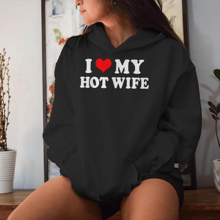 I Love My Hot Wife I My Heart Hot Wife Matching Set Kapuzenpullover für Damen Geschenke für Sie